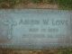 Grave Marker of Amon W. Love